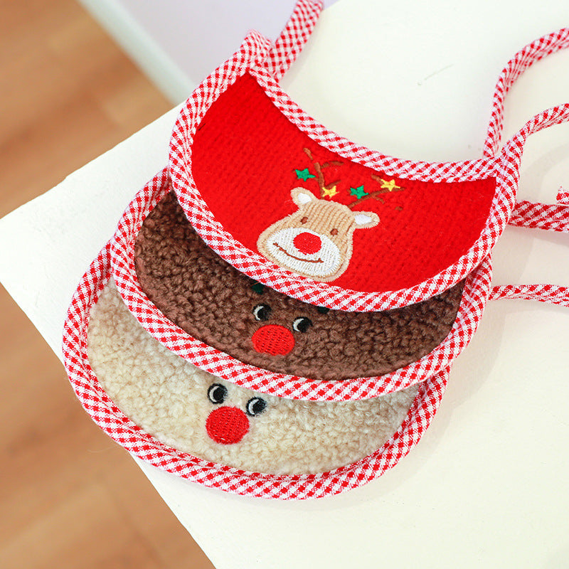 Christmas Santa and Reindeer Pet Bibs for Festive Cheer