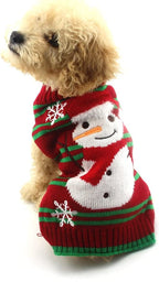 Christmas Dog Snowman Sweater for Cozy Holiday Style
