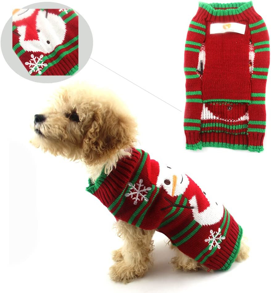 Christmas Dog Snowman Sweater for Cozy Holiday Style