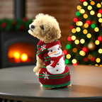 Christmas Dog Snowman Sweater for Cozy Holiday Style