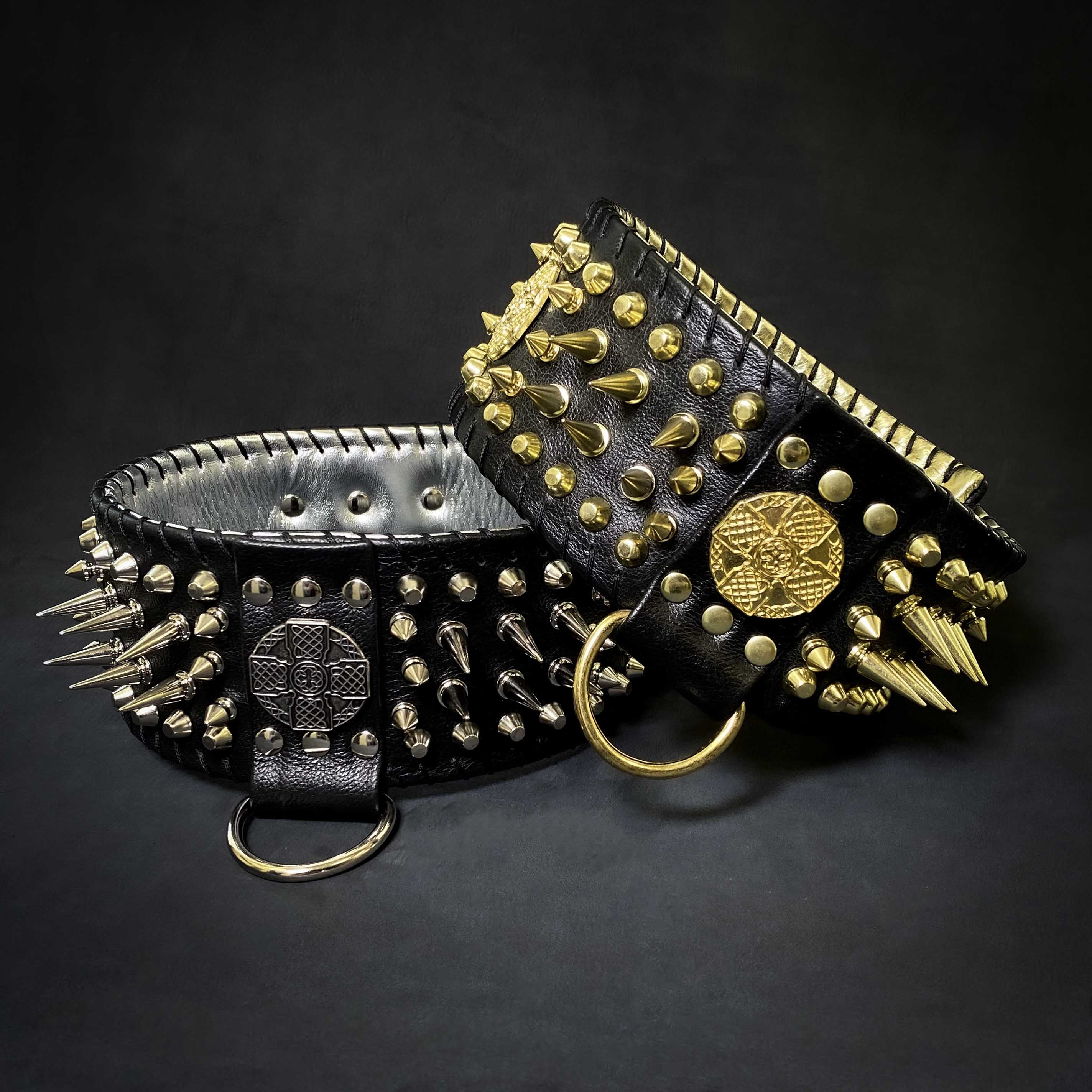 ''Imperium'' hand stitched 8 cm wide show collar-1