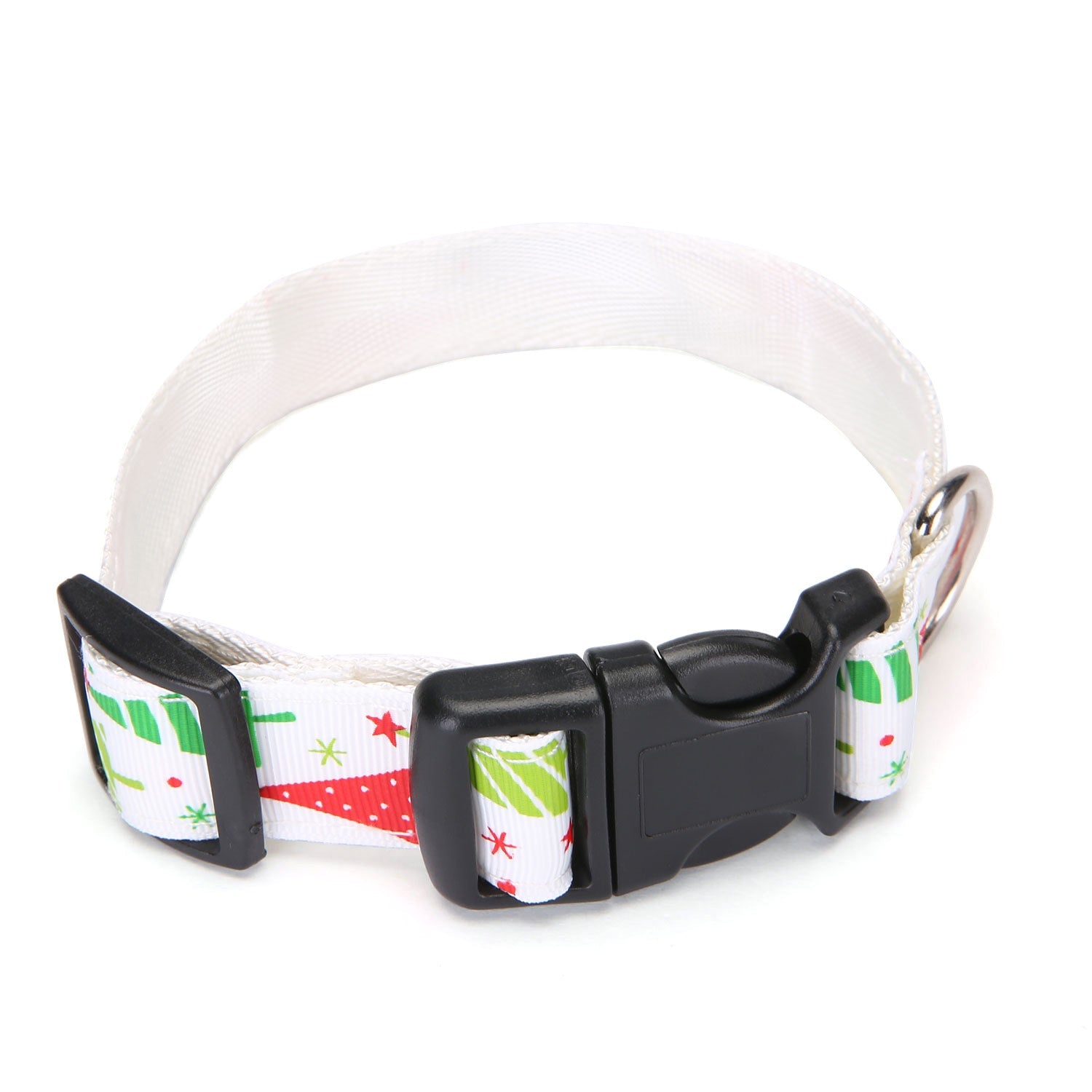 Festive Red and Green Bell Dog Collar for Christmas
