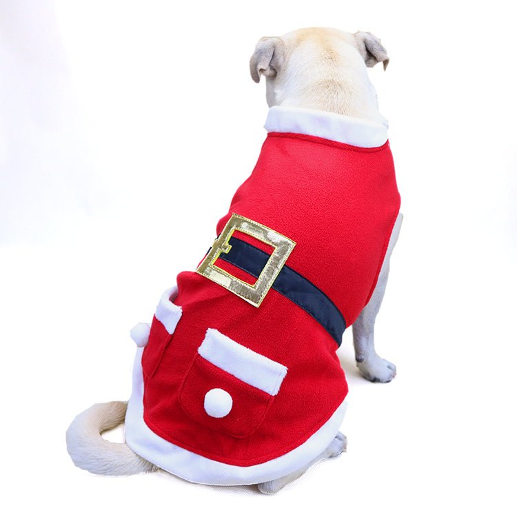 Shiny Velvet Pet Christmas Coat for Festive Comfort