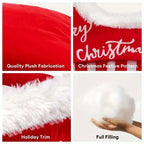 Holiday Christmas Plush Sled Dog & Cat Pet Bed Red